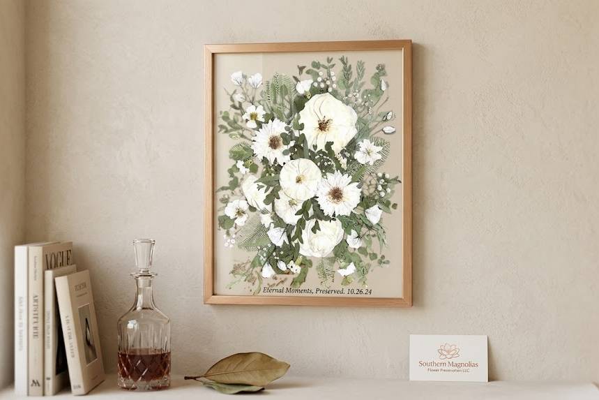 Pressed Flowers in a 18x24 Fra