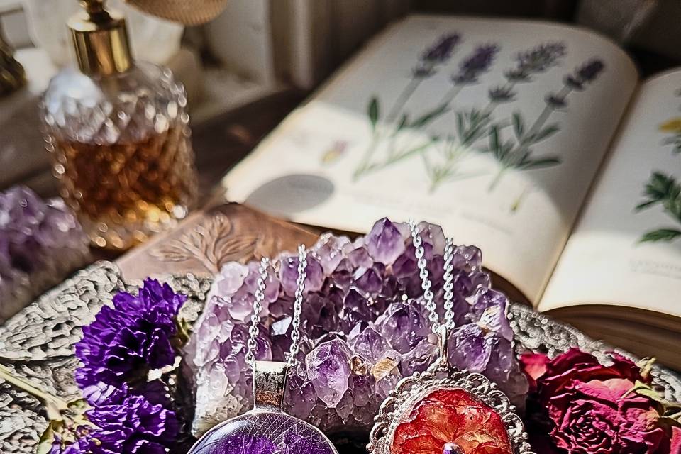 Necklace Preserved Flower Pend