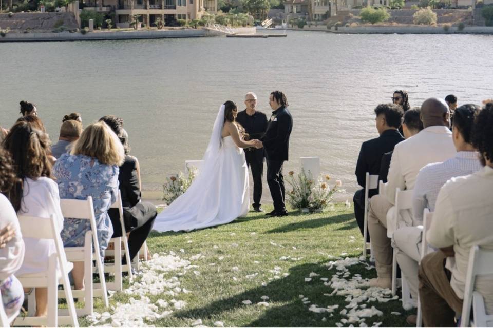 Lake view ceremony