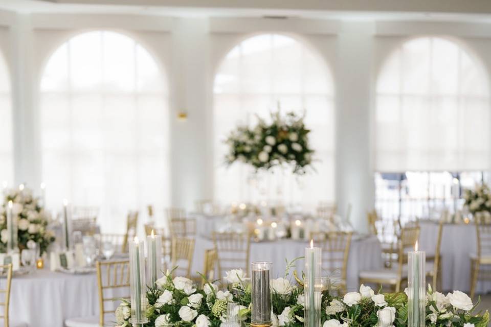Lake club ballroom reception