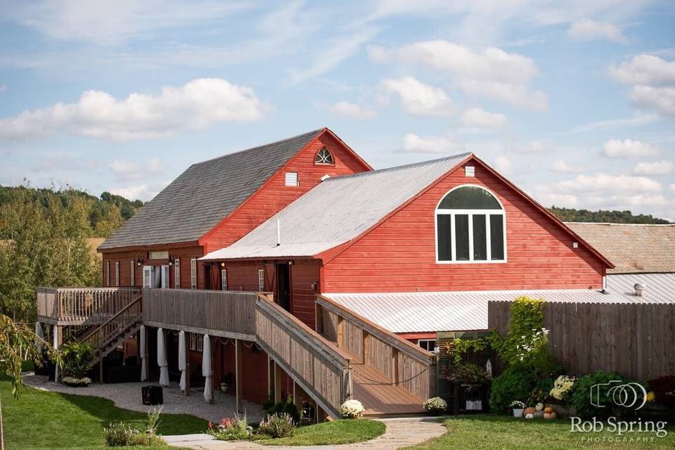 Outside shot of barn