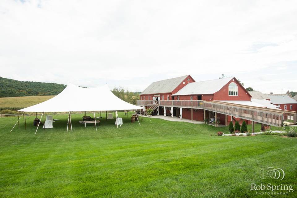 Tent and Front Lawn