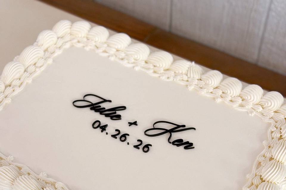 1/2 vintage sheet cake