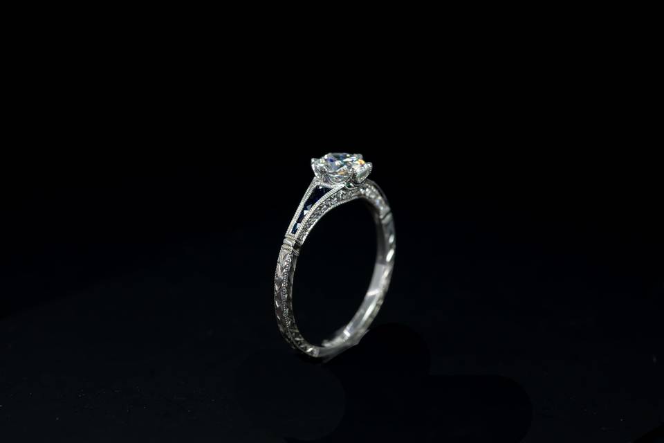 Delicate hand-crafted diamond