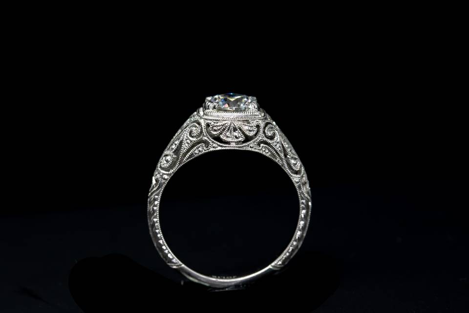 Edwardian-style engagement ring