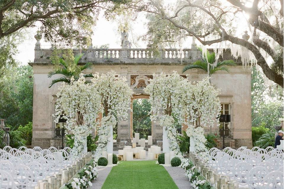 Wedding ceremony setting