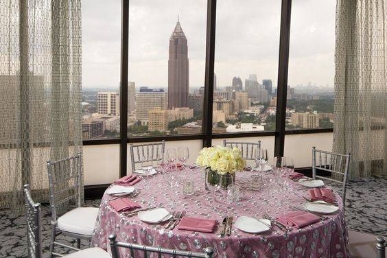 Berry Underlay and Napkins with Silver Mesh Dot Overlay