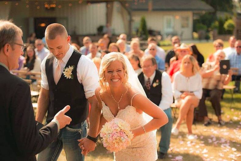 Smiling bride