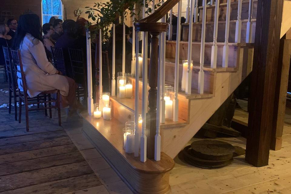 Staircase and candles