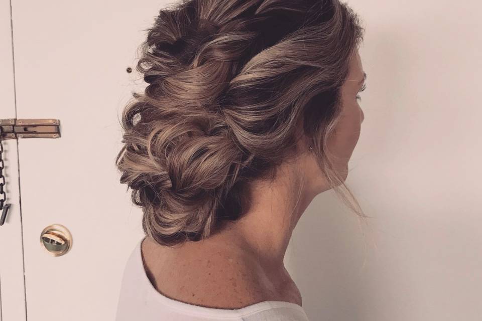Messy Curled Updo