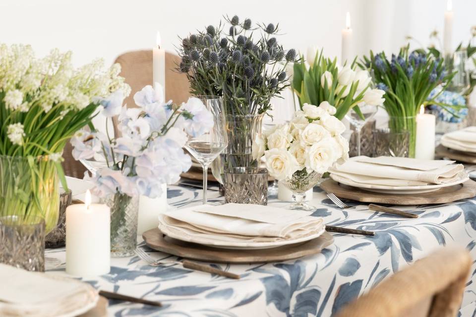 Livia Sapphire Table Linen