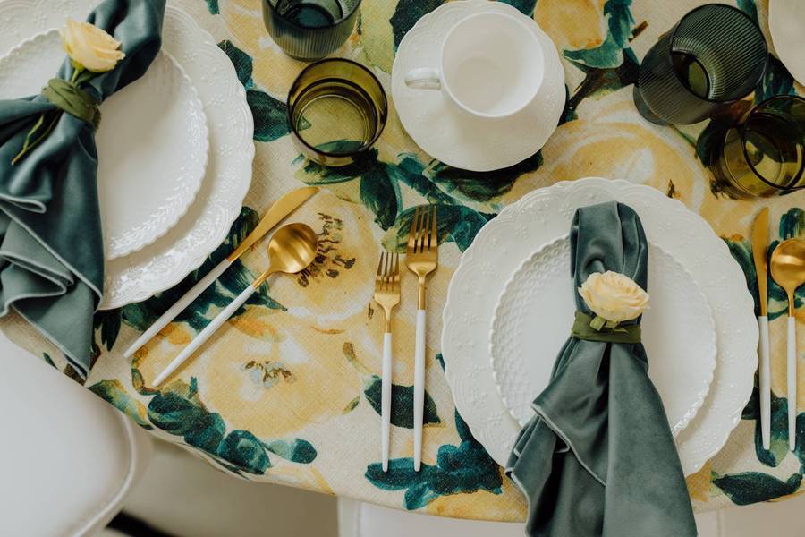 Floral Table Linen Rental