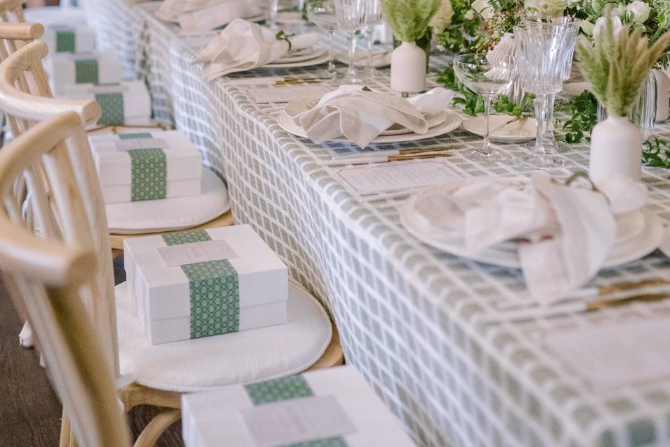 Patchwork Moss Table Linen