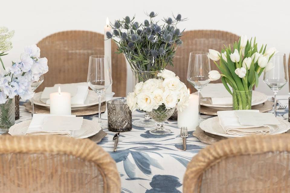 Livia Sapphire Table Linen