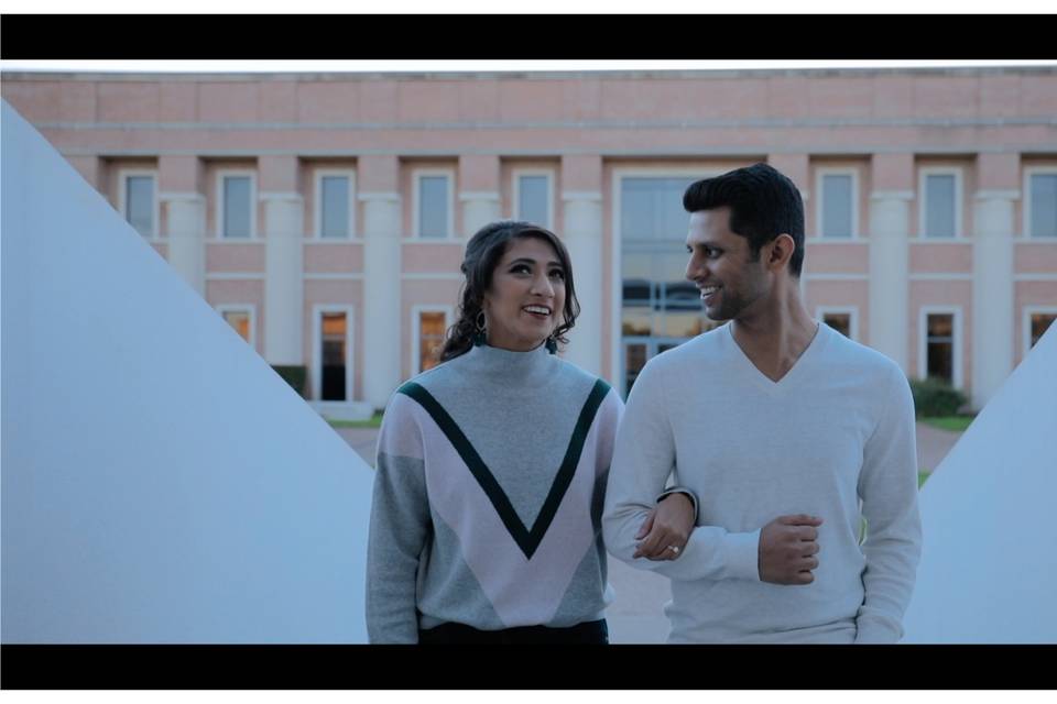 Couple arm in arm