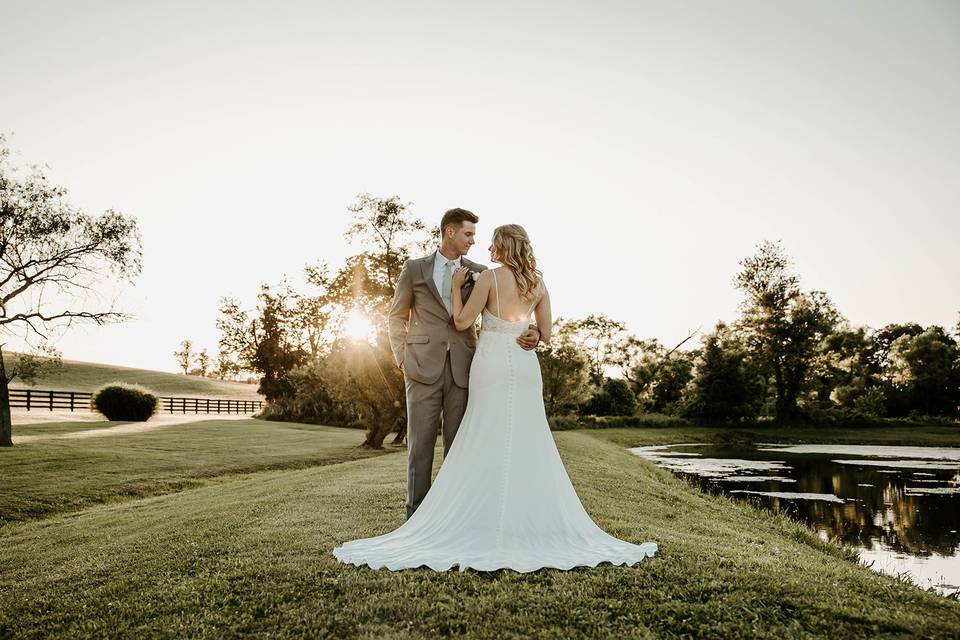 Couple by the pond