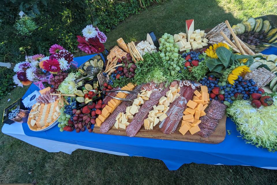 Cheese and fruit display