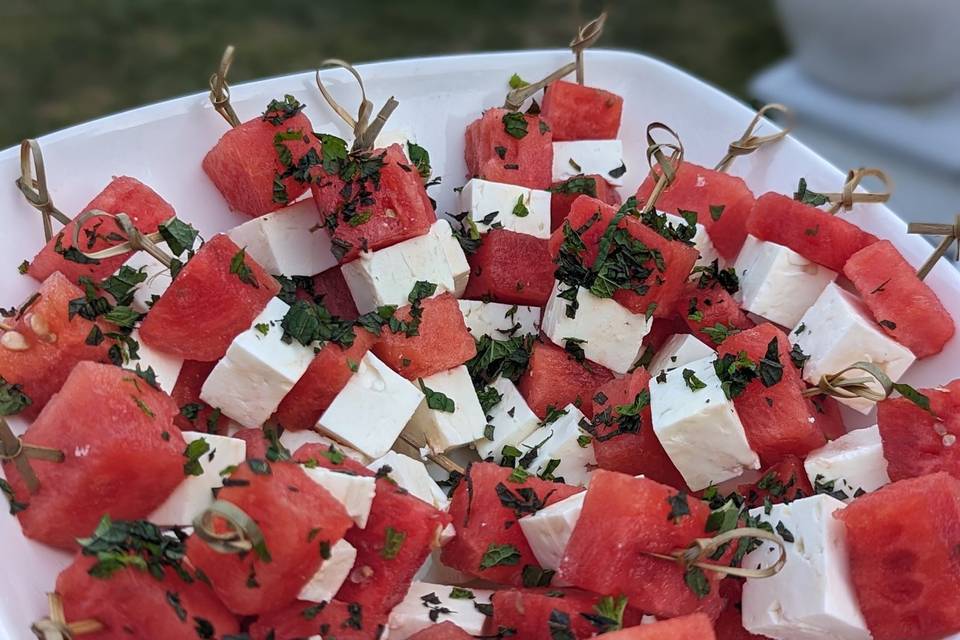 Watermelon, mint, feta