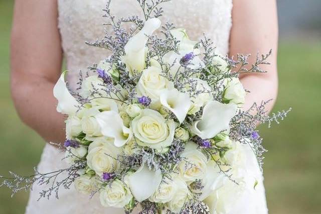 Bride and her bouquet