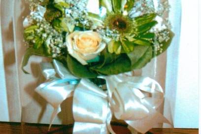 wedding flowers preserved into glass dome