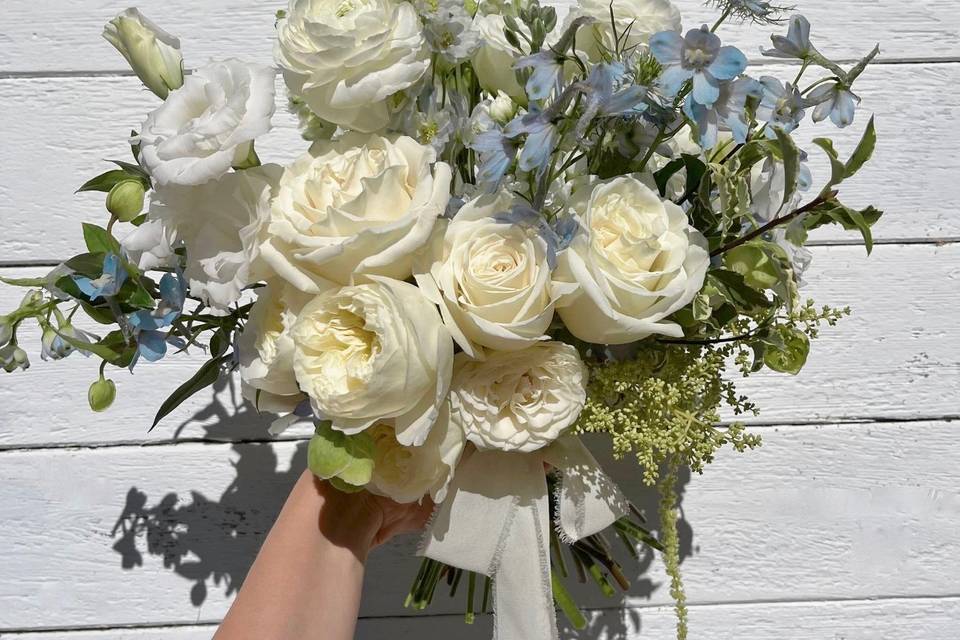 Touch of Blue Bridal Bouquet