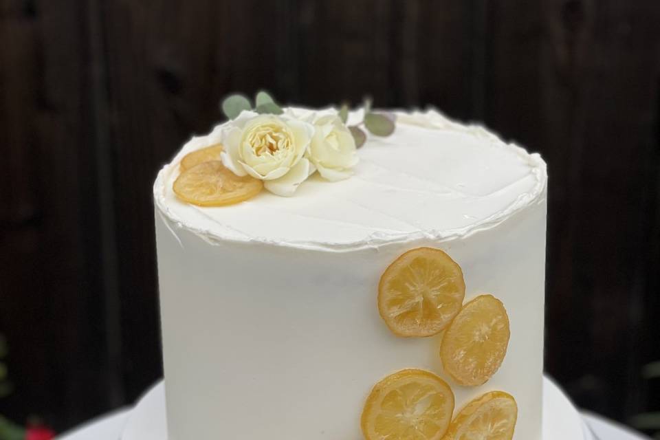 Lemon Floral Cake