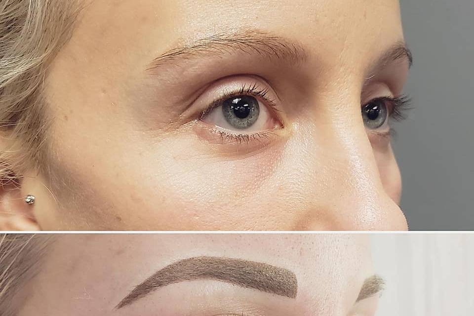 Before and after brows