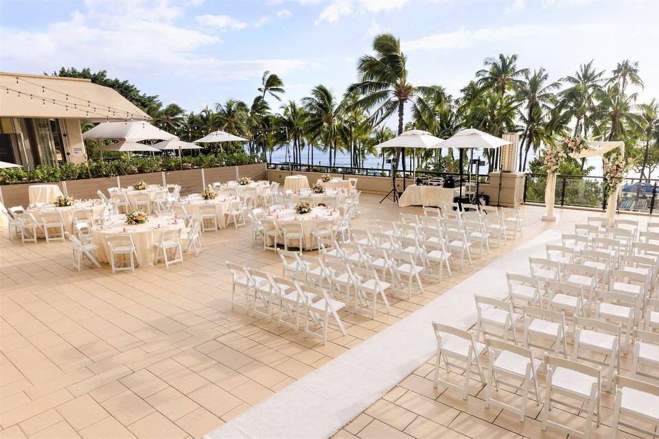 Terrace Ceremony and Reception