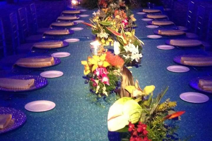 Reception long table