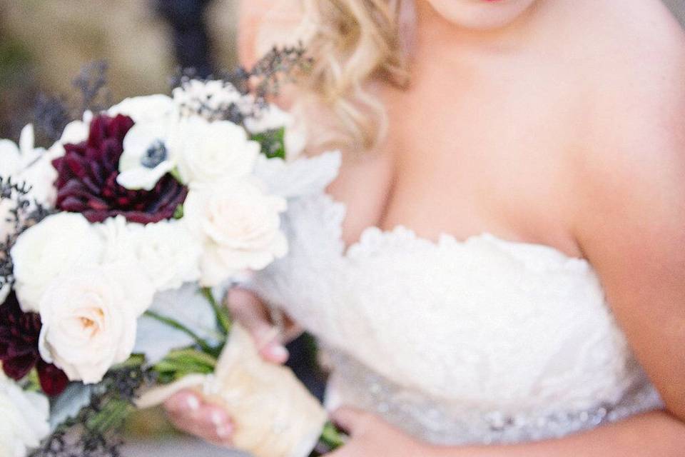 Bride with bouquet