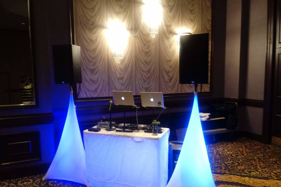 Private Party set-up with new QSC K12.2's