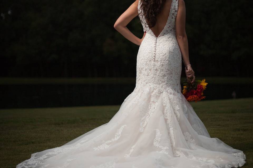 Beautiful wedding gown