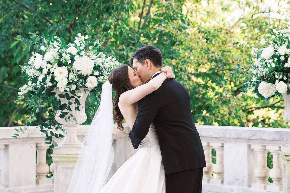 Crisp White Wedding at DAR