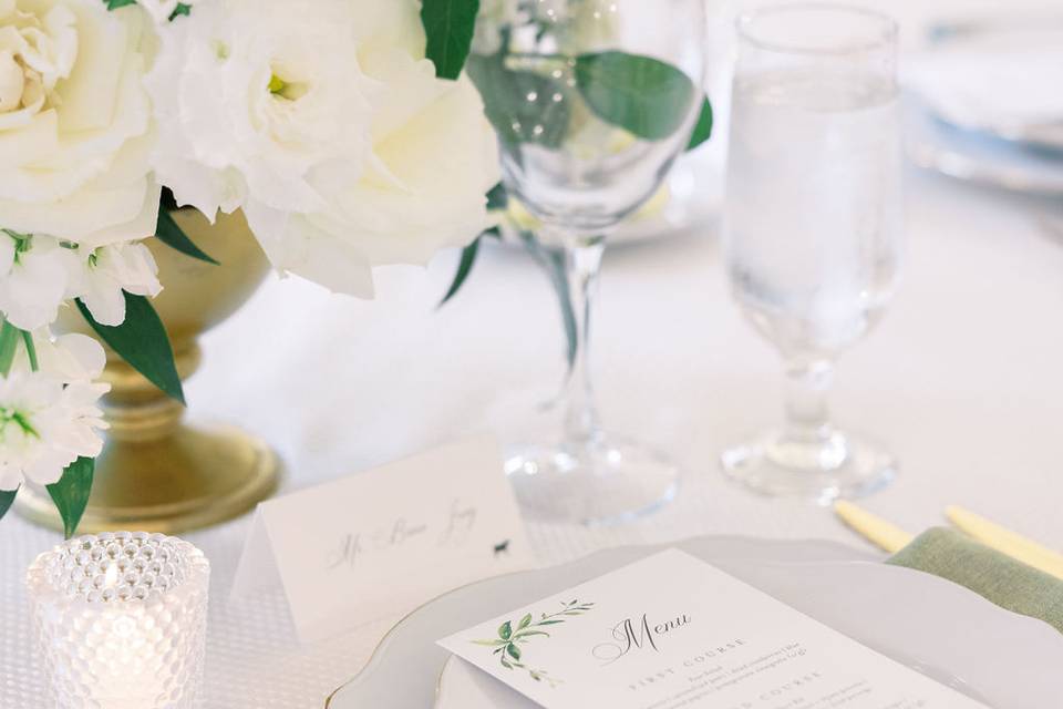 Crisp White Wedding at DAR