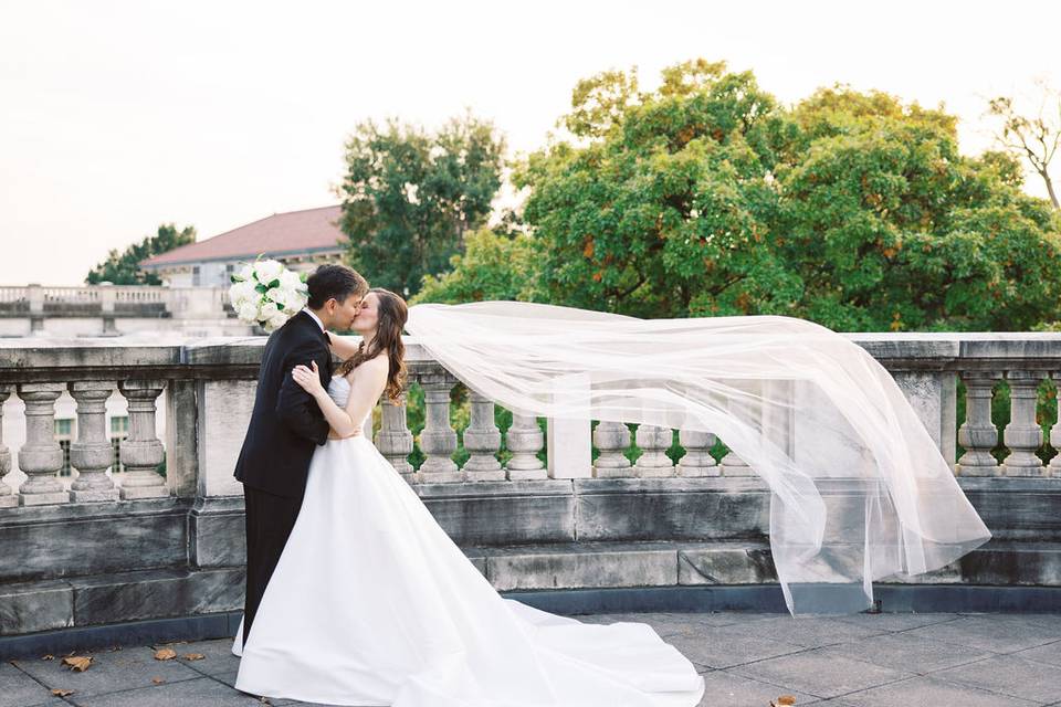 Crisp White Wedding at DAR