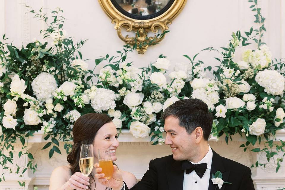 Crisp White Wedding at DAR