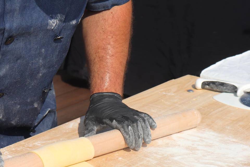 Rolling the dough