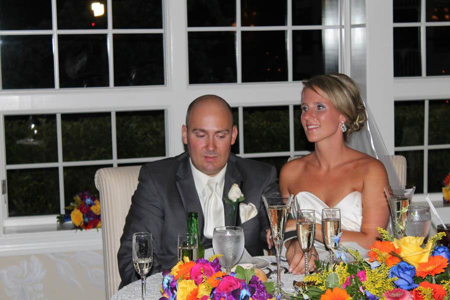 Couple on their sweetheart table