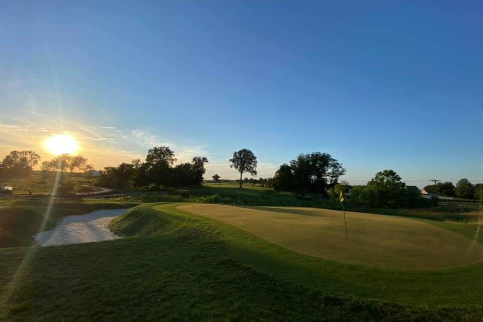 Golf course at sunrise