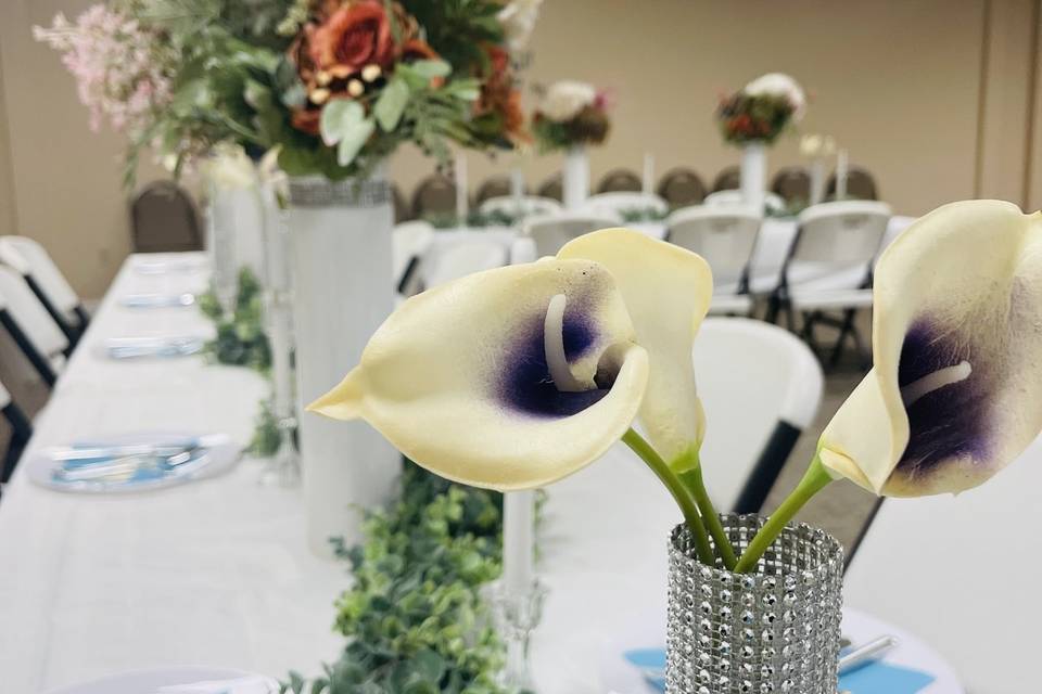 Calla lily and bling