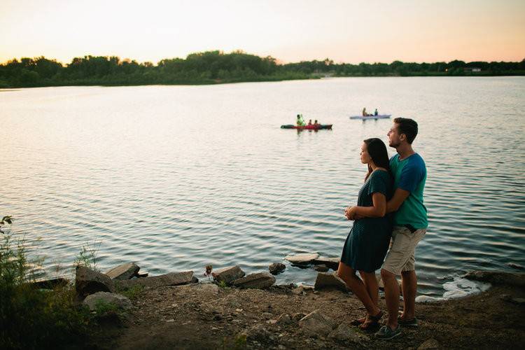 Iowa lake engagement photos