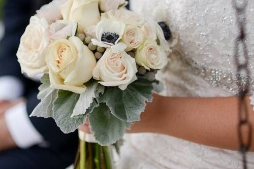 White rose bouquet