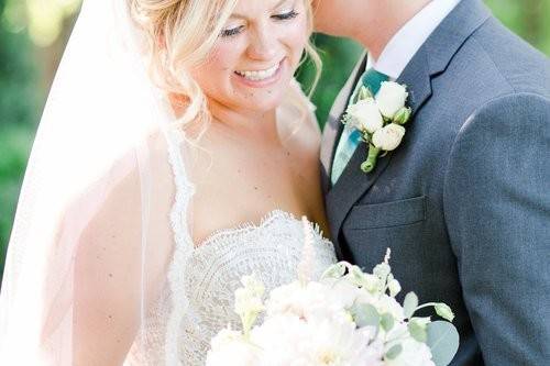 Bride holding her bouquet