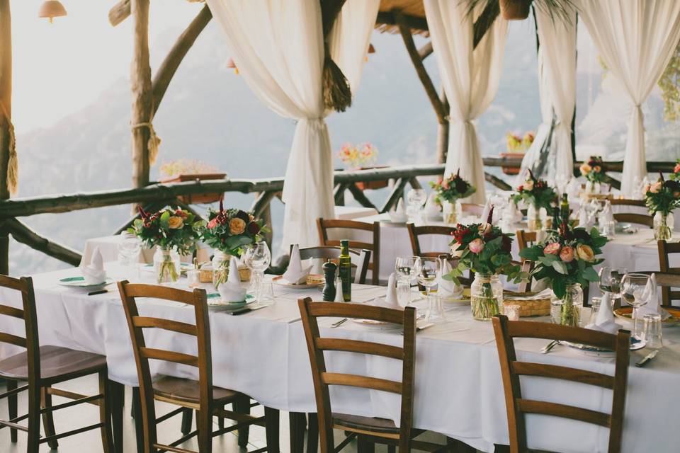 Positano wedding reception