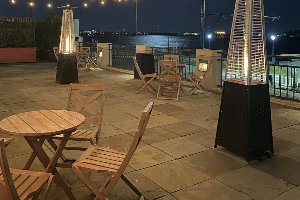 Our terrace under a full moon