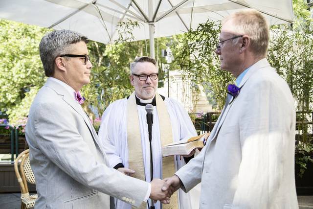 Rooftop wedding ceremony
