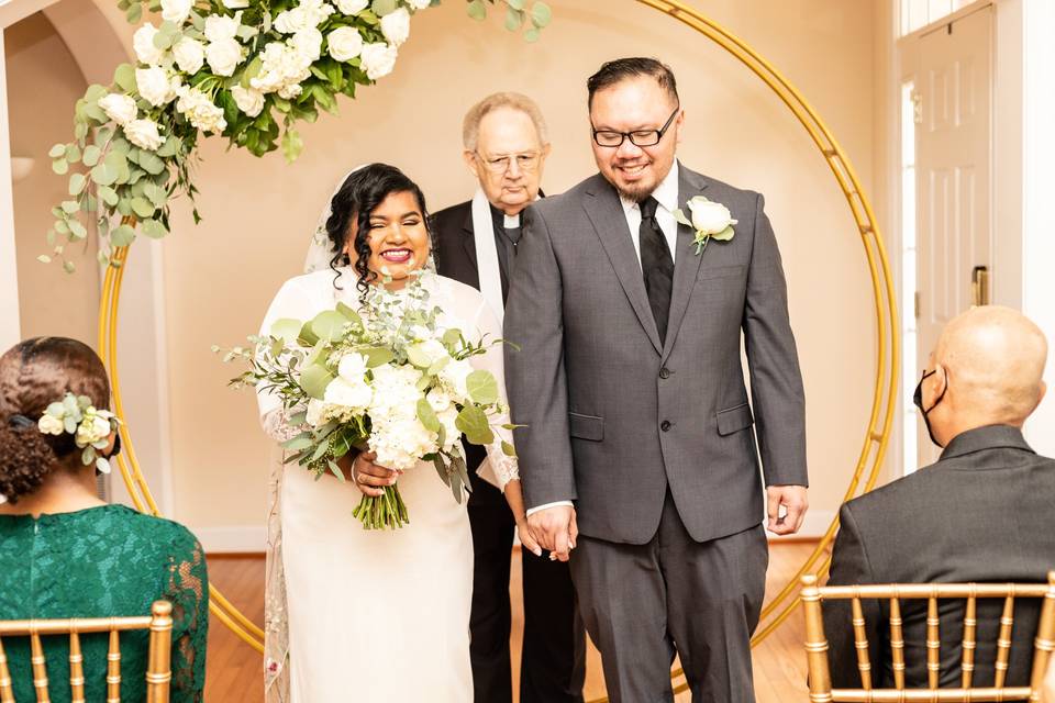 Beautiful bride and groom