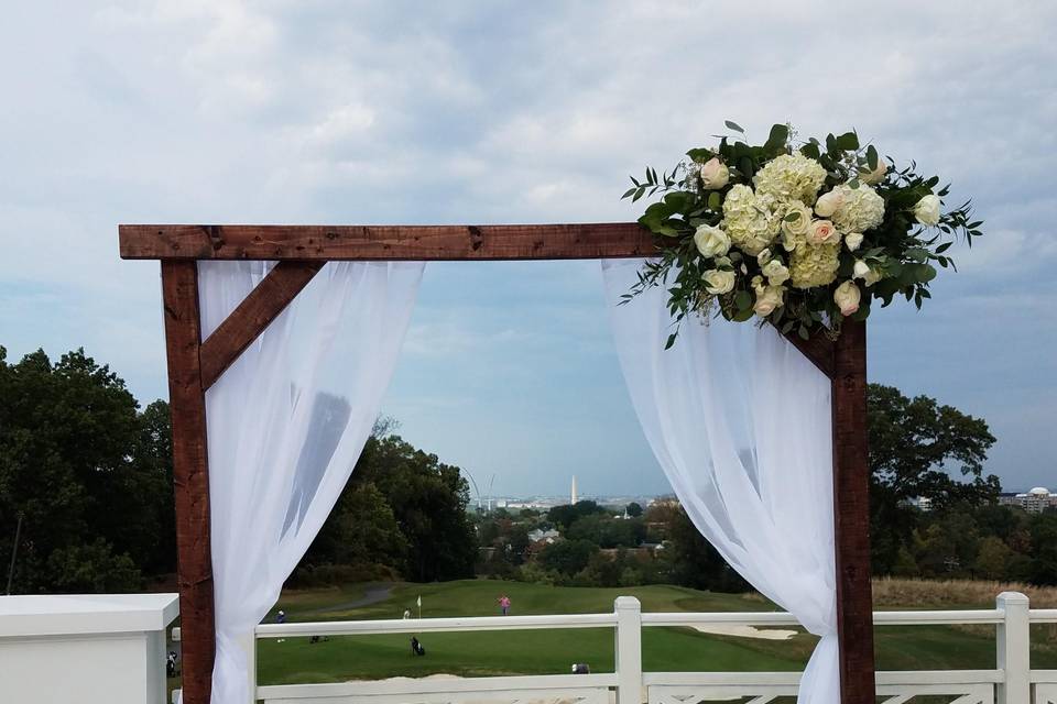 Custom wedding arch