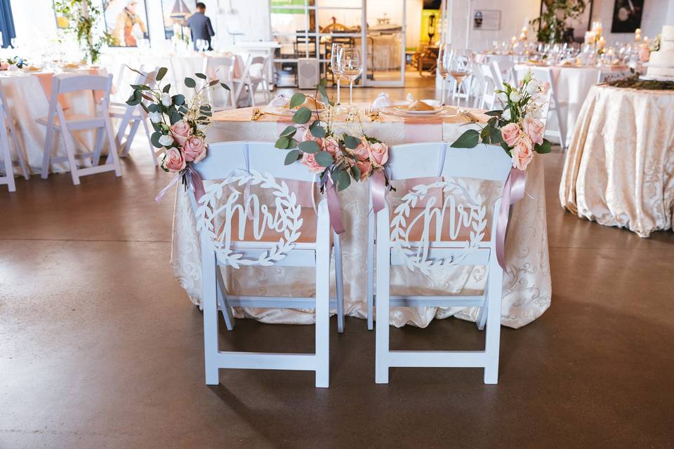 Bride and groom's chair