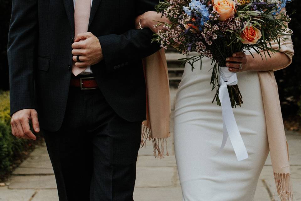 Garden style bridal bouquet